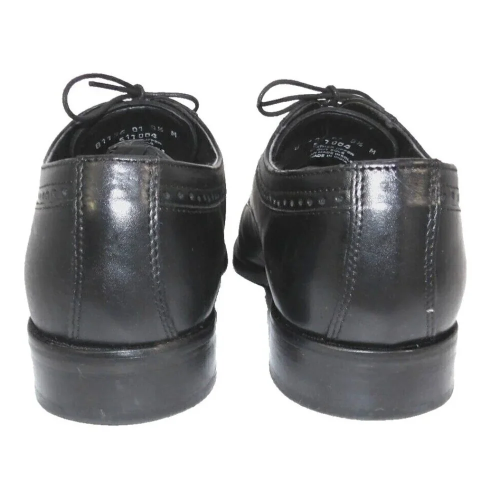 NUNN BUSH black leather lace up oxford shoes men's size 9.5 M, LINING DAMAGED